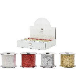 Χριστουγεννιάτικη Κορδέλα Πολύχρωμο 270x6.3cm Σε 4 Σχέδια