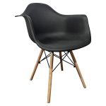 Καρέκλα ArteLibre ECLORA Μαύρο/Φυσικό PP/Ξύλο/Μέταλλο 63x58x78cm