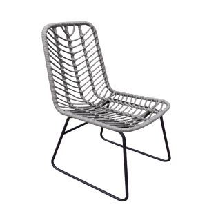 Καρέκλα Κήπου ArteLibre OSASCO Γκρι/Μαύρο Μέταλλο/Rattan 63x47x87cm