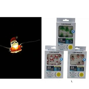 25 MicroLED Εσωτ. Χώρου Θερμό Λευκό Φως Διάφανο Καλώδιο Μπαταρίας 1m