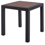Τραπέζι Κήπου ArteLibre LOMBOK Ανθρακί/Καρυδί Αλουμίνιο/Polywood 45x45x45.5cm