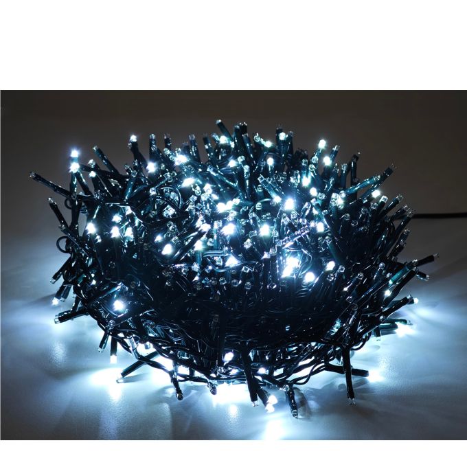 100 LED Εξωτερικού Χώρου Ψυχρό Λευκό Φως Πράσινο Καλώδιο