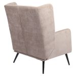 Πολυθρόνα ArteLibre NORA Καφέ Ανοιχτό Ύφασμα/Μέταλλο 100x80x89cm