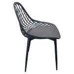 Καρέκλα Κήπου ArteLibre ARIELA Μαύρο PP/Μέταλλο 51.5x54x82cm