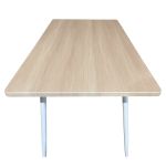 Τραπέζι Τραπεζαρίας ArteLibre CROSSEN Φυσικό/Λευκό MDF/Μέταλλο 120x70x75cm