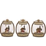 Χριστουγεννιάτικο Φανάρι Φωτιζόμενο Φ12x17cm Σε 3 Σχέδια