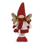 Χριστουγεννιάτικος Άγγελος Όρθιος Κόκκινο 42cm Σε 2 Σχέδια