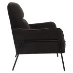 Πολυθρόνα ArteLibre ELAN Μαύρο Ύφασμα Κοτλέ/Μέταλλο 94x77x82cm