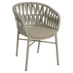 Πολυθρόνα Κήπου ArteLibre LANGKAWI Μπεζ Αλουμίνιο/Rattan 57x56x78cm