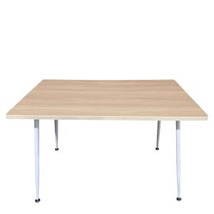 Τραπέζι Τραπεζαρίας ArteLibre CROSSEN Φυσικό/Λευκό MDF/Μέταλλο 120x70x75cm