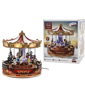 Χριστουγεννιάτικη Καρουζέλ Με Φως, Μουσική Και Κίνηση 34cm