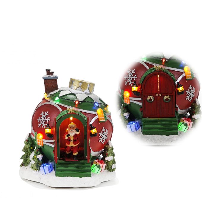 Χριστουγεννιάτικη Καρουζέλ Σφαίρα Με Φως, Μουσική Και Κίνηση 30cm