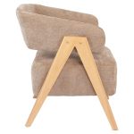 Πολυθρόνα ArteLibre BARTON Καφέ Ύφασμα/Ξύλο 74x67x66cm