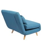 Πολυθρόνα Κρεβάτι ArteLibre VERA Μπλε Ύφασμα/Ξύλο 79x80x89cm