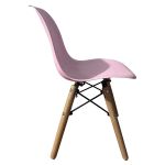 Καρέκλα ArteLibre ROSENE Ροζ/Φυσικό PP/Ξύλο/Μέταλλο 31x39x55cm