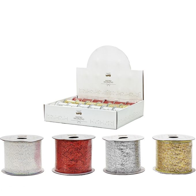 Χριστουγεννιάτικη Κορδέλα Πολύχρωμο 270x6.3cm Σε 4 Σχέδια