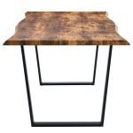 Σετ Τραπεζαρία (2+1) ArteLibre NORTHAM Καρυδί/Μαύρο Μέταλλο/Ξύλο