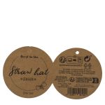 Καπέλο Ψάθινο Με Χρωματιστή Λωρίδα 98% Ψάθα/2% Polyester Μέγεθος One Size 37x37x12cm Σε 2 Χρώματα