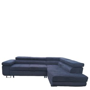 Καναπές Γωνιακός ArteLibre LUZANO Μαύρο Ύφασμα/MDF 277x203x100cm