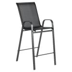 Σκαμπό ArteLibre NEPTUNE Μαύρο Μέταλλο/Textilene 55x70x124cm