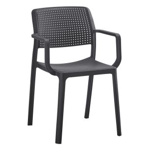 Πολυθρόνα Κήπου ArteLibre CALORA Μαύρο PP 55x54.5x83cm