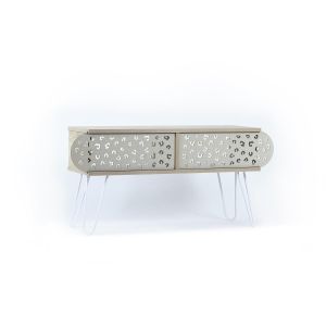 Έπιπλο Τηλεόρασης ArteLibre ILLIA No 3 Δρυς/Λευκό 106x30x48cm