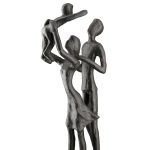 Γλυπτό 'Familiengluck' Σιδερένιο Καφέ 5.5x9x20cm