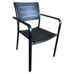 Καρέκλα Κήπου ArteLibre AMAYA Μαύρο Μέταλλο/PP 54.5x56.5x84cm