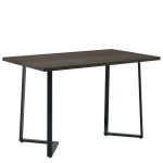 Τραπέζι Τραπεζαρίας ArteLibre WINFORD Καρυδί/Μαύρο Μέταλλο/Μοριοσανίδα 120x70x76cm