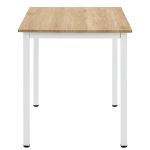 Τραπέζι Τραπεζαρίας ArteLibre VERDELL Sonoma/Λευκό Μέταλλο/Μοριοσανίδα 110x70x76cm