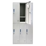 Φοριαμός ArteLibre 6 Θέσεων ELBORON Ανοιχτό Γκρι Μέταλλο 90x45x185cm