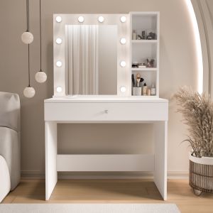 Τουαλέτα Μακιγιάζ ArteLibre FREY Λευκό Μοριοσανίδα 90x42.5x147cm