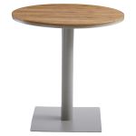 Τραπέζι Κήπου ArteLibre TENERIFE Ανθρακί/Καρυδί Αλουμίνιο/Polywood Φ60x72cm