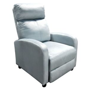 Πολυθρόνα ArteLibre Relax DIANELLA Ανοιχτό Γκρι Βελούδο 77x90x99cm