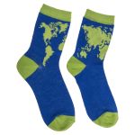Κάλτσες Παγκόσμιος Χάρτης Μπλε/Πράσινο 70% Βαμβάκι/25% Polyester/5% Ελαστάνη Μέγεθος 36-42