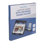 Βάση Για Laptop/Tablet Περιστρεφόμενη Με Ενσωματωμένη Βάση Για Κινητό Μαύρο ABS 28x28x2.2cm