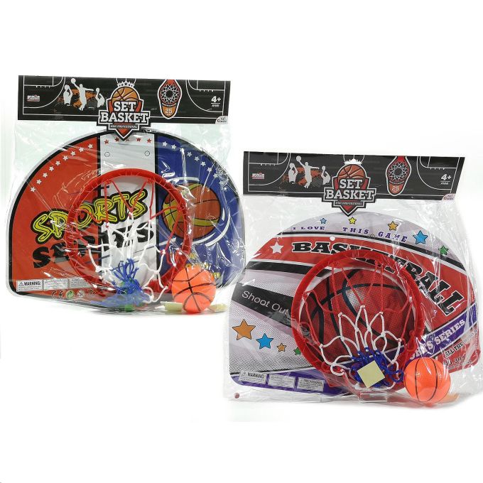Σετ Μπασκέτα Με Μπάλα Πλαστικό 39x28cm Σε 2 Σχέδια Για 3+ Ετών