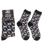 Κάλτσες Δίσκοι Βινυλίου Μαύρο 70% Βαμβάκι/25% Polyester/5% Ελαστάνη Μέγεθος 42-46