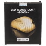 Λάμπα LED Ατμόσφαιρας Επιτραπέζια Βιβλίο Με Εξώφυλλο Δερματίνης Επαναφορτιζόμενη Καφέ 17x13cm