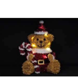 Χριστουγεννιάτικο Διακοσμητικό Αρκουδάκι Με 20 LED 32cm