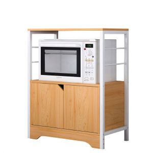 Ραφιέρα Κουζίνας ArteLibre AMUR Δρυς/Λευκό MDF/Μέταλλο 60x30x70cm