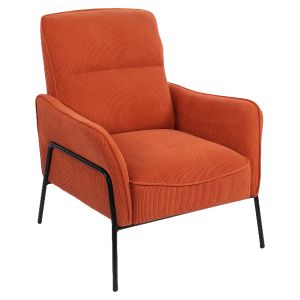 Πολυθρόνα ArteLibre ELAN Σάπιο Μήλο Ύφασμα Κοτλέ/Μέταλλο 94x77x82cm