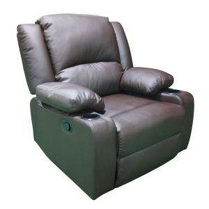 Πολυθρόνα ArteLibre Relax DAFODILL Καφέ PU 90x94x102cm