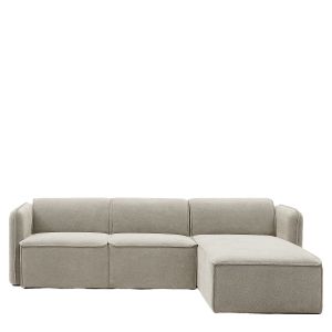 Καναπές Γωνιακός Αναστρέψιμος ArteLibre MAFFEI Μπεζ Ύφασμα 268x163x76cm