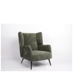 Πολυθρόνα ArteLibre NORA Πράσινο Ύφασμα/Μέταλλο 100x80x89cm