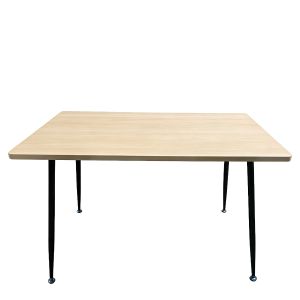 Τραπέζι Τραπεζαρίας ArteLibre CROSSEN Φυσικό/Μαύρο MDF/Μέταλλο 120x70x75cm