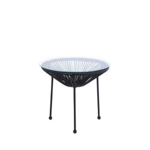 Τραπέζι Μεταλλικό ArteLibre Ganymede Μαύρο Φ50x50cm