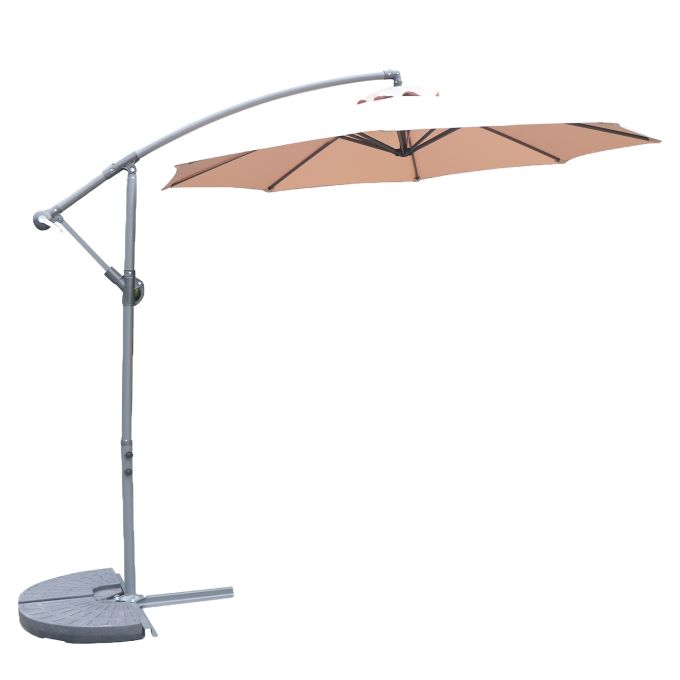 Ομπρέλα Κήπου ArteLibre NORVIALE Μόκα/Ανθρακί Αλουμίνιο/Polyester Φ2.65m