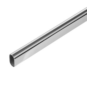 Ράγα Ντουλάπας 30x15x1200mm Χρωμέ Οβάλ