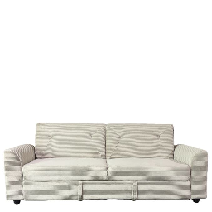 Καναπές Κρεβάτι ArteLibre VALMERO Μπεζ Ύφασμα/Ξύλο 216x85x85cm